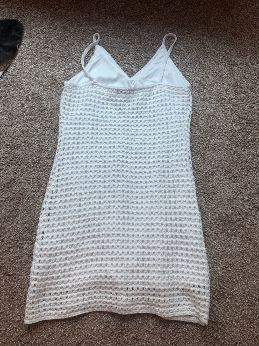 Francesca's Collections White Crochet Slip Mini Dress - Picture 3 of 3